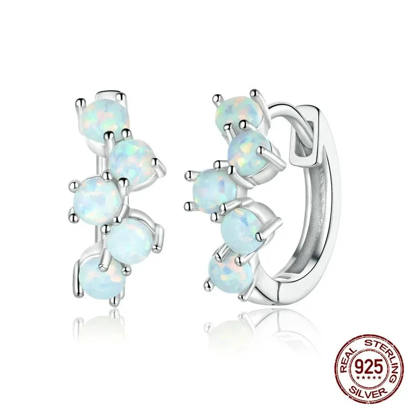 Dreamy Bubbles Plated Platinum Hoop Earrings - 925 Sterling Silver