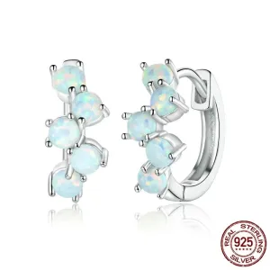 Dreamy Bubbles Plated Platinum Hoop Earrings - 925 Sterling Silver