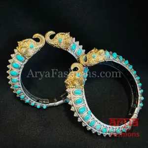 Dual Tone Elephant Theme Tribal Kada Bangles