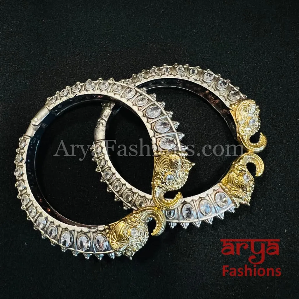 Dual Tone Elephant Theme Tribal Kada Bangles