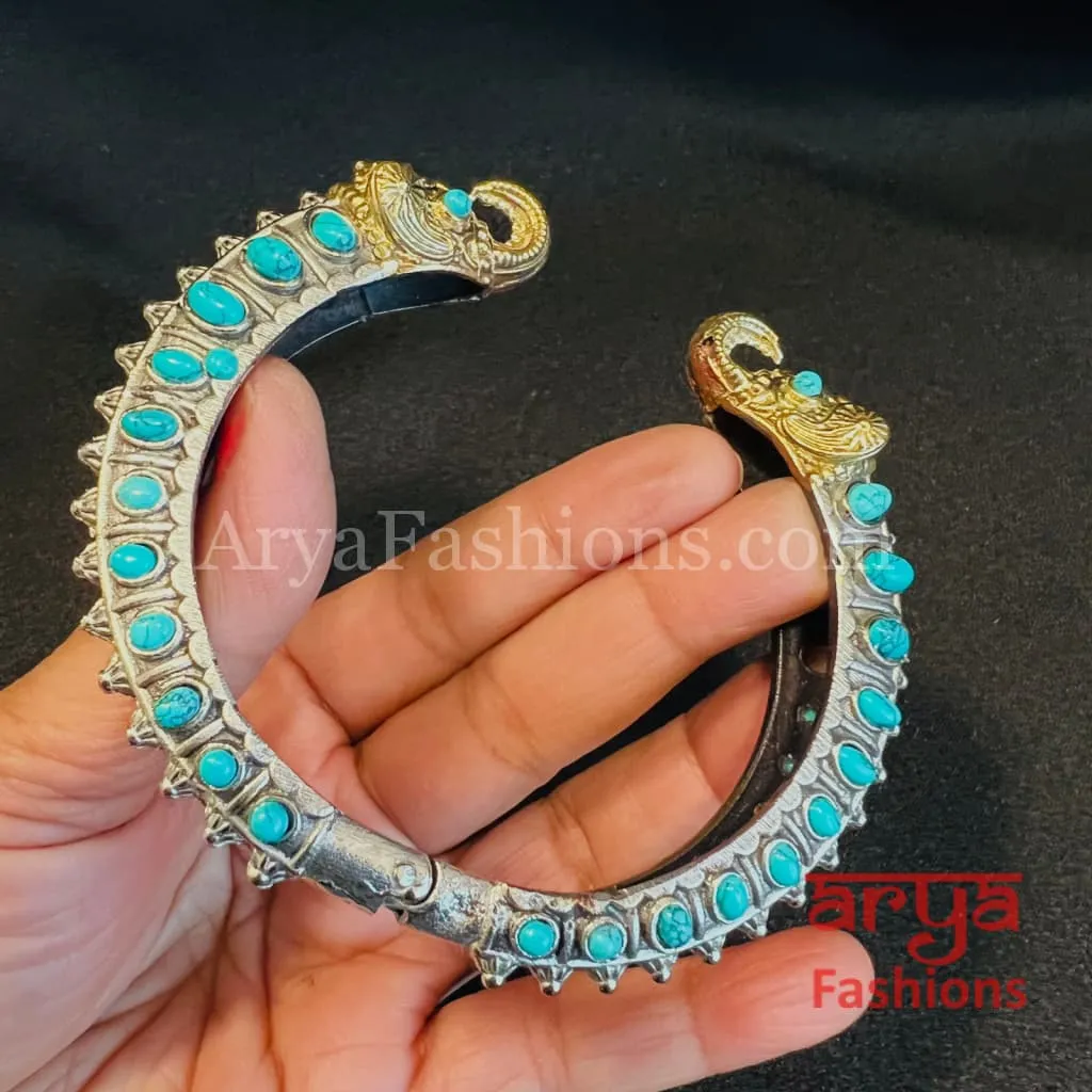 Dual Tone Elephant Theme Tribal Kada Bangles