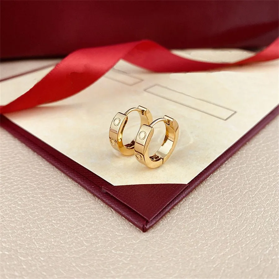 Earrings Women's Luxury Gold Earrings Personality Design Sense Simple Earrings W0396