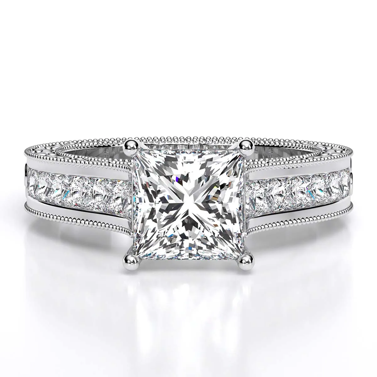 Edelweiss - Princess Moissanite Engagement Ring