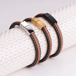 Elegant Round Stainless Steel Knitting Bangles