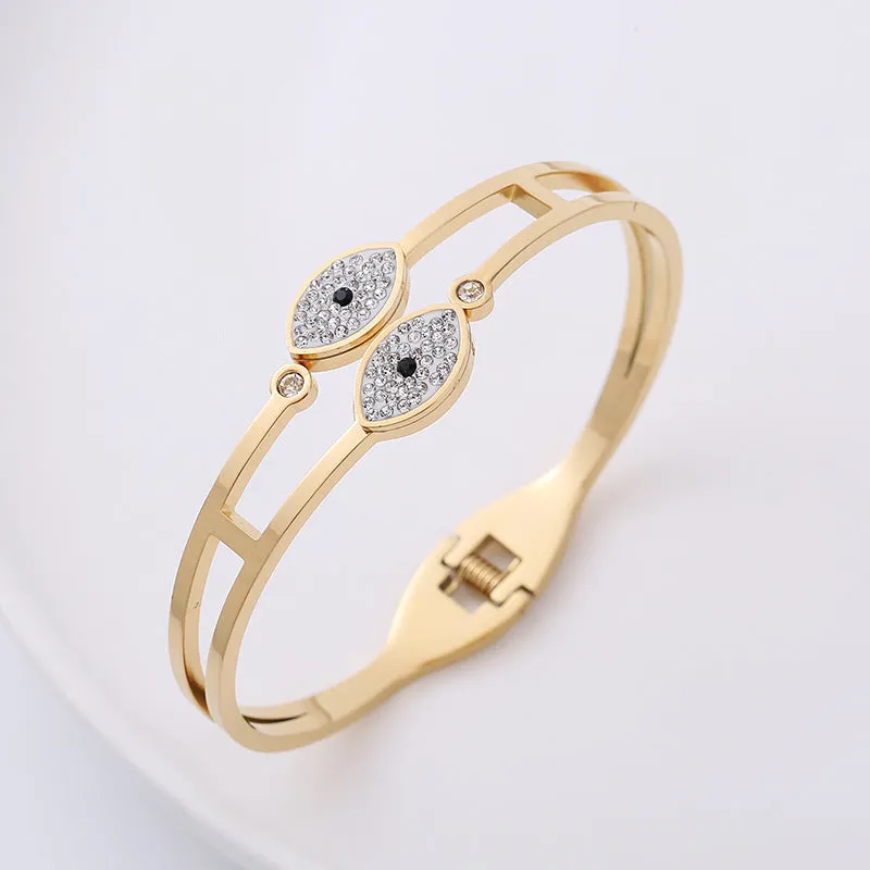 Elegant Stainless Steel Electroplating Bangles