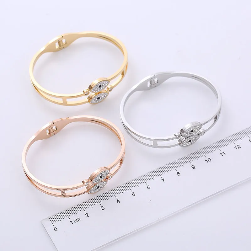 Elegant Stainless Steel Electroplating Bangles