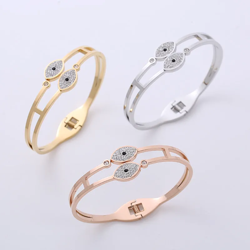 Elegant Stainless Steel Electroplating Bangles