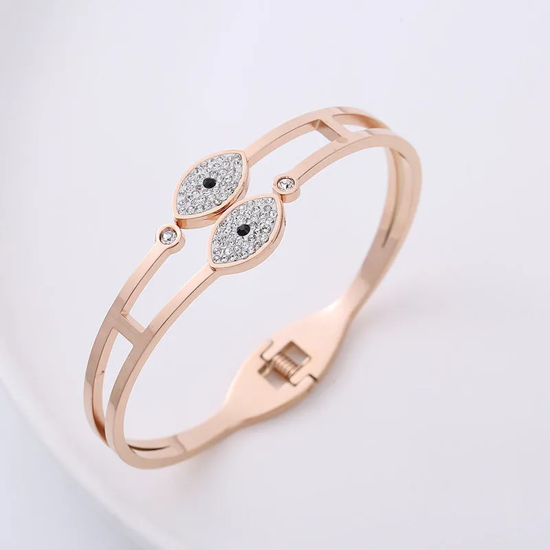 Elegant Stainless Steel Electroplating Bangles