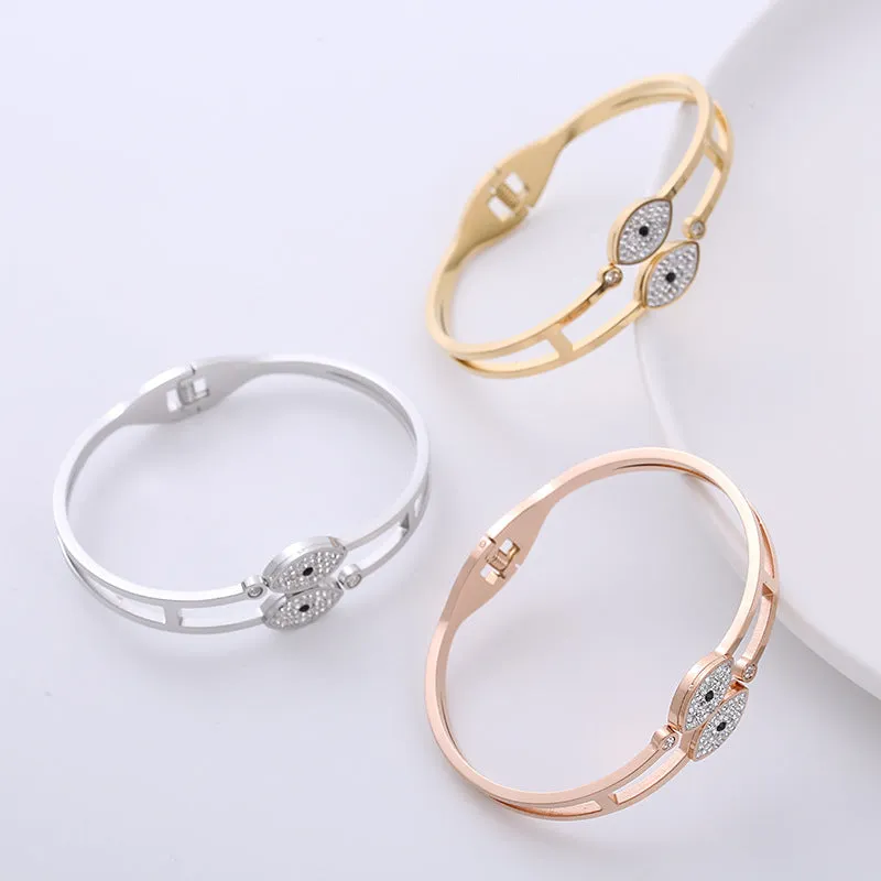 Elegant Stainless Steel Electroplating Bangles