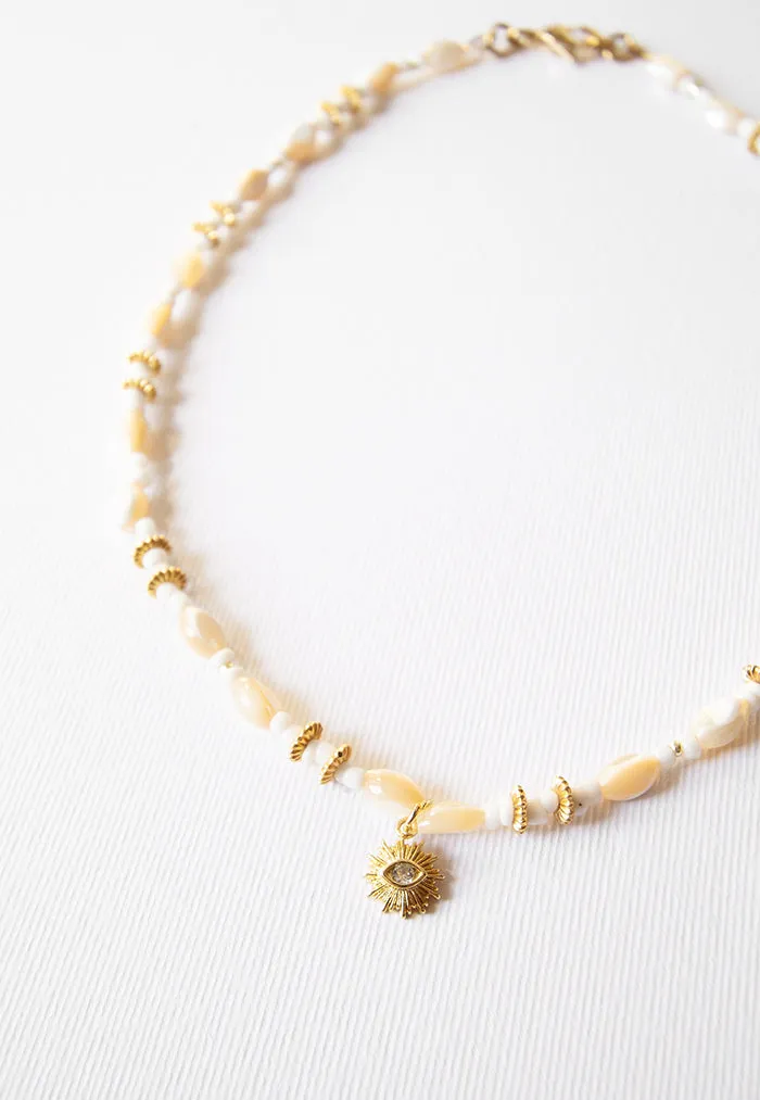 Envet Hazelnut Machiato Necklace - White