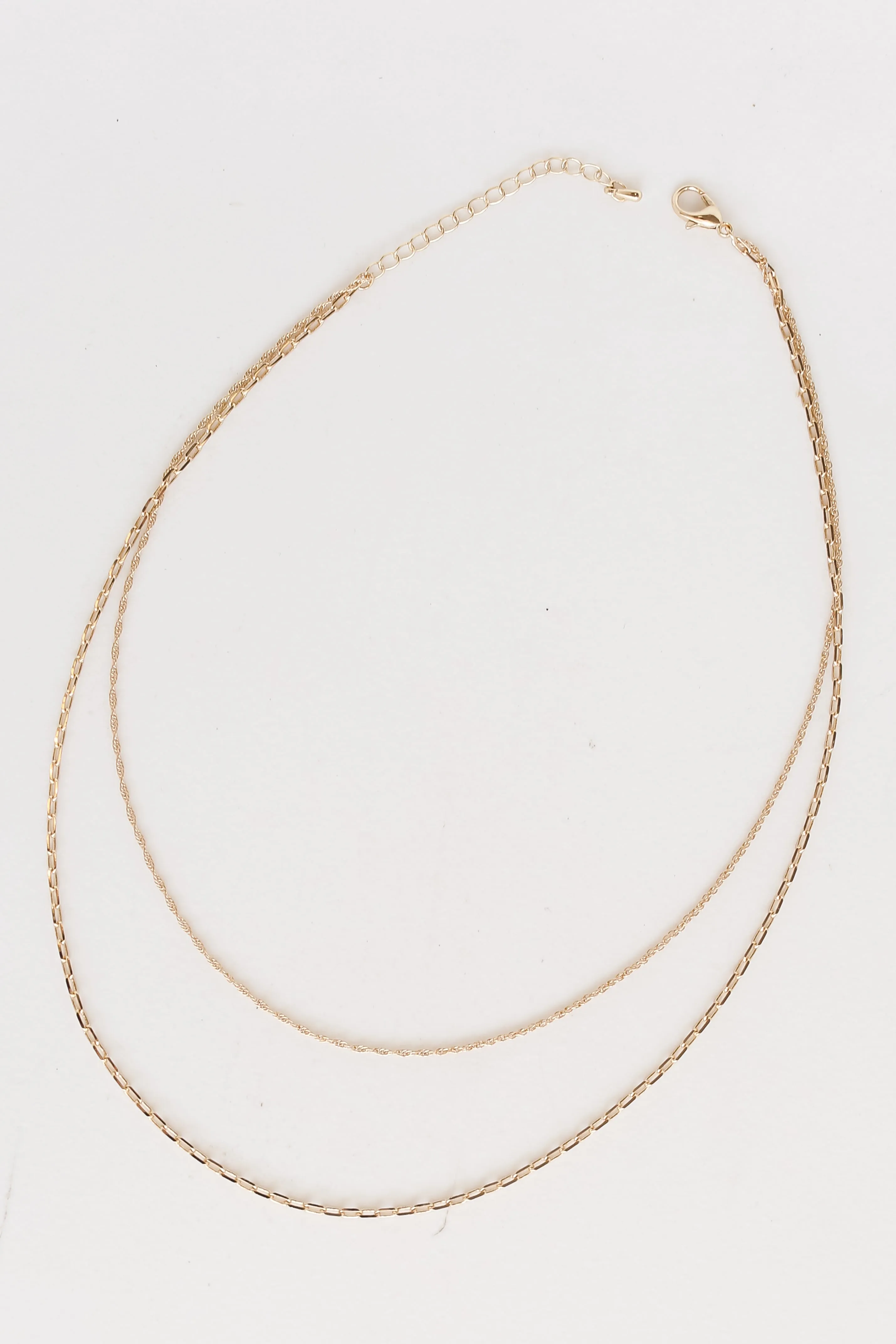 FINAL SALE - Khloe Gold Layered Chain Necklace