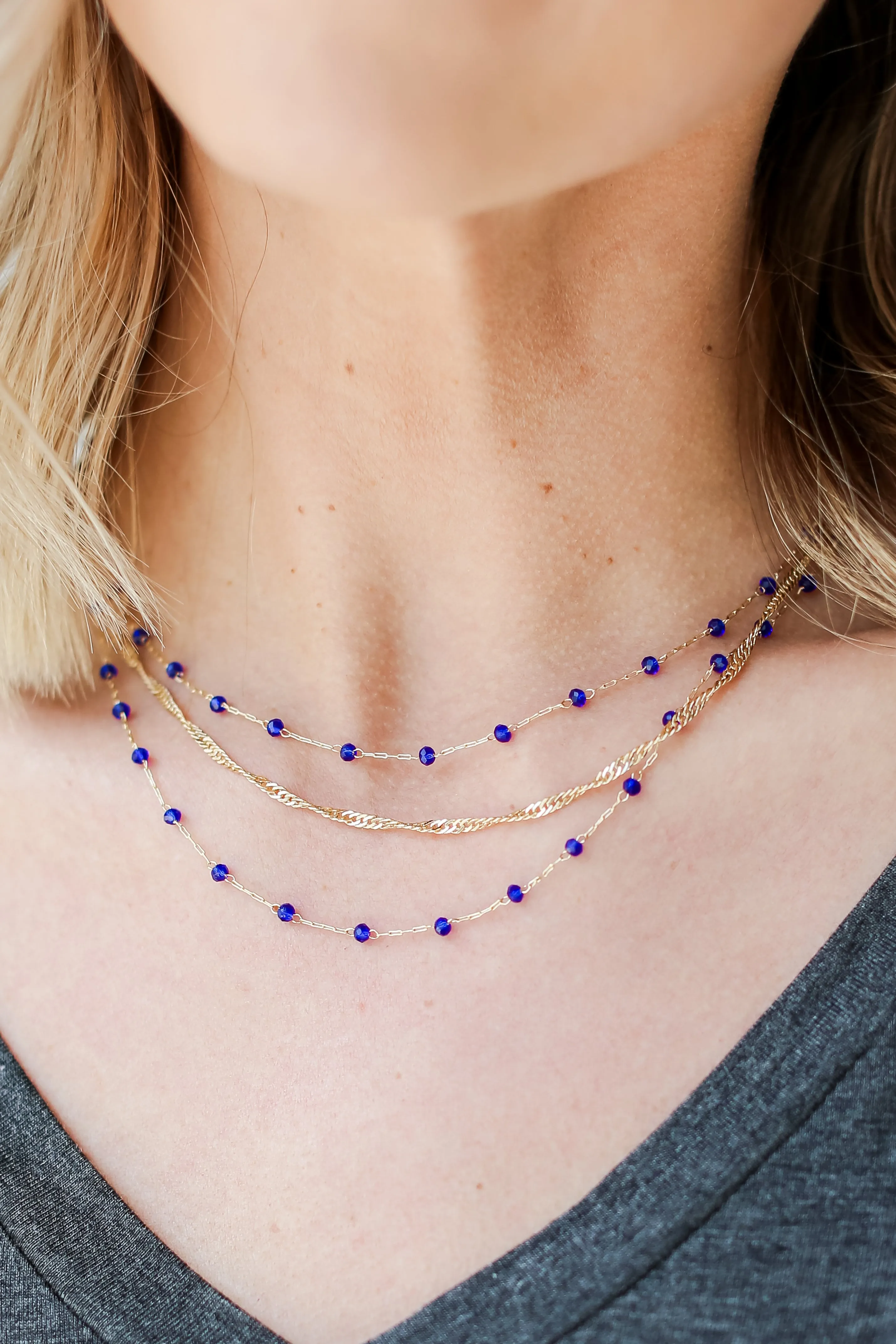 FINAL SALE - McKenna Beaded Layered Necklace