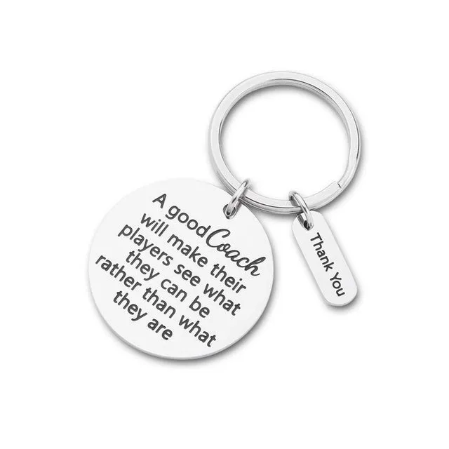 Football Basketball Baseball Key Ring for Coach Gift