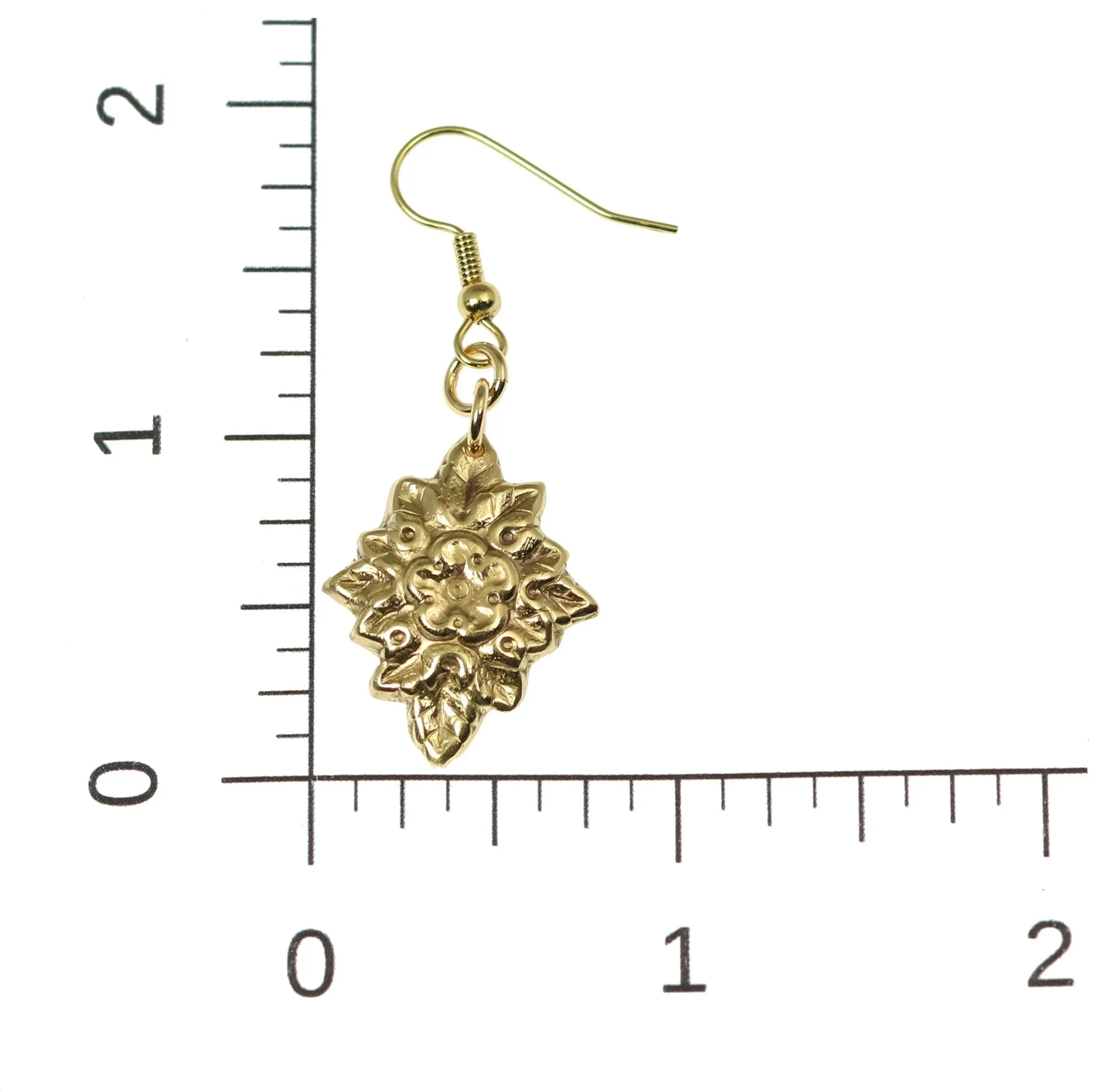 French Bouquet Nu Gold Drop Earrings