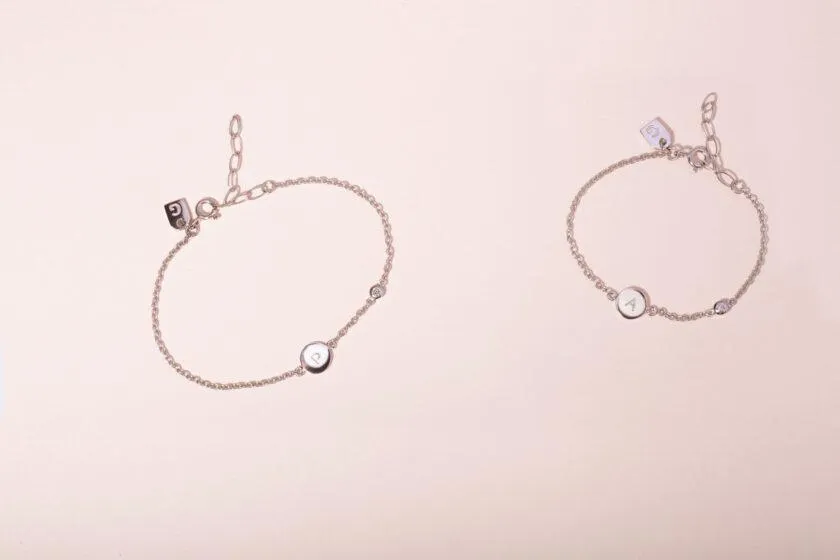 Galore Gepersonaliseerde Armband Circle & Diamond | Zilver Women