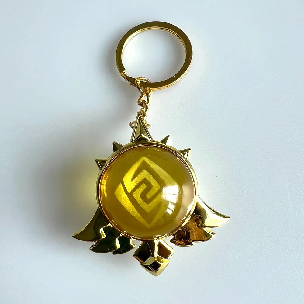 Genshin Impact Trinket Mondstadt Liyue Sumeru Fatui Vision Of God Keychains Anime Accessories Bag Pendant Key Rings High Quality