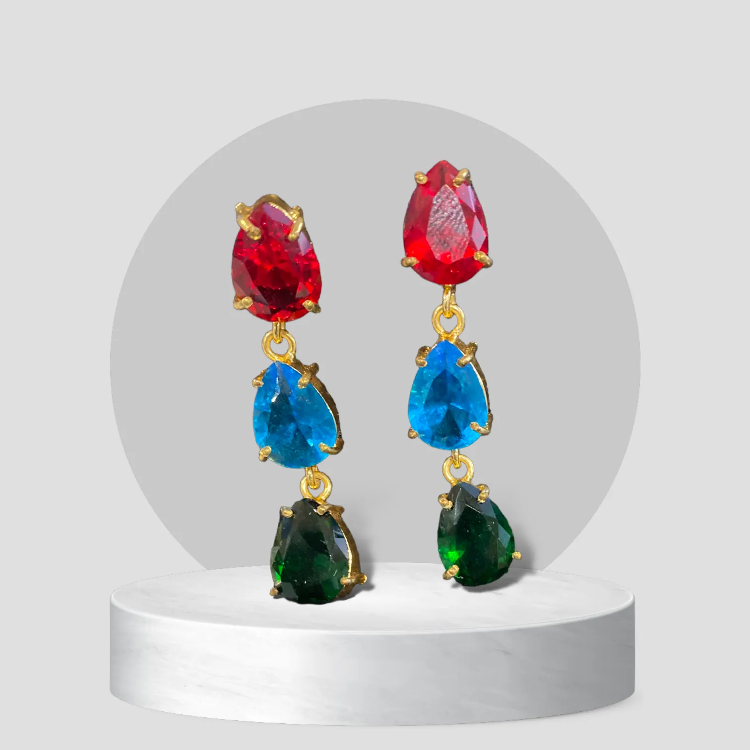 Gia multicoloured Bohemian Earrings