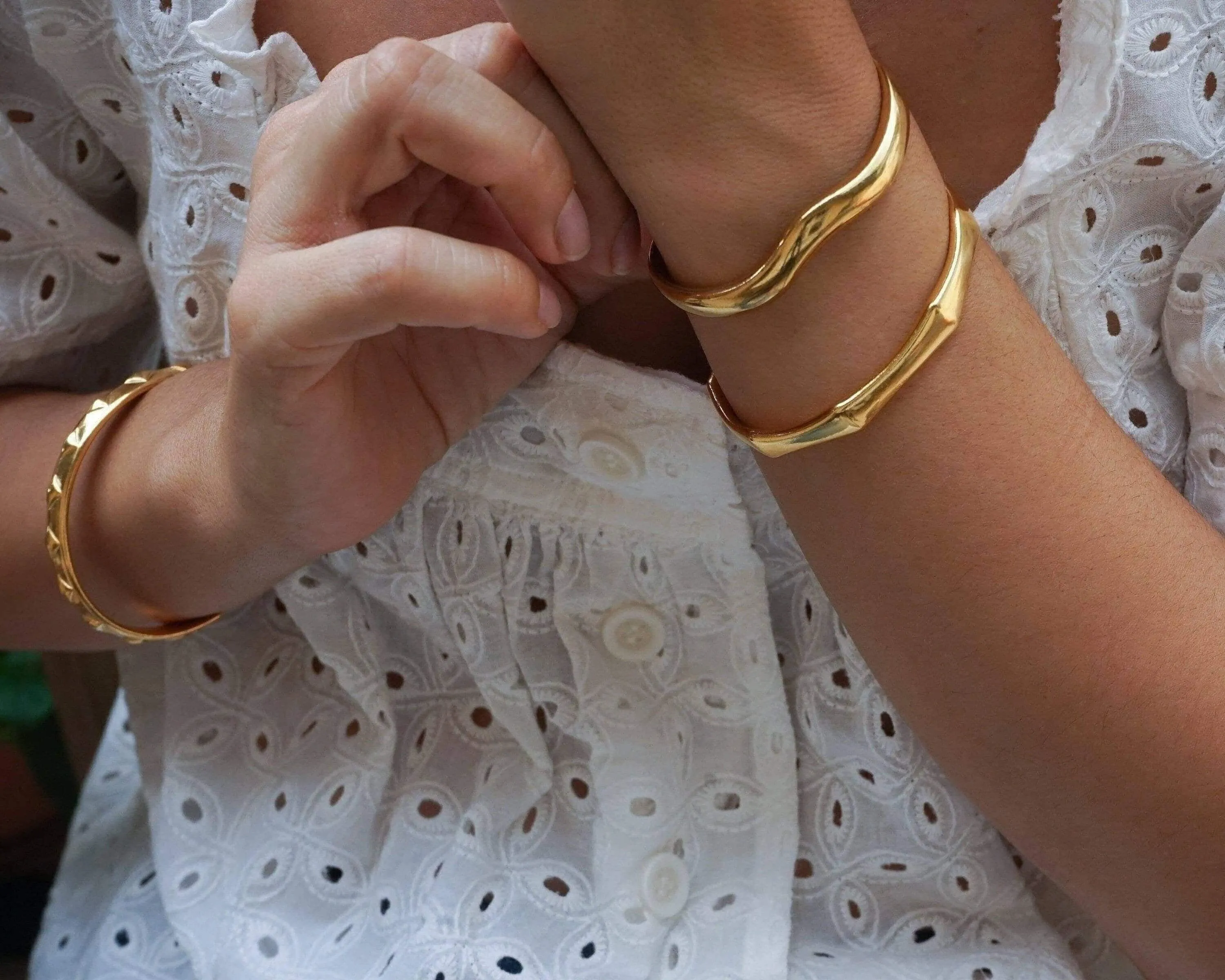 Gold Bold Angular-Shaped Cuff