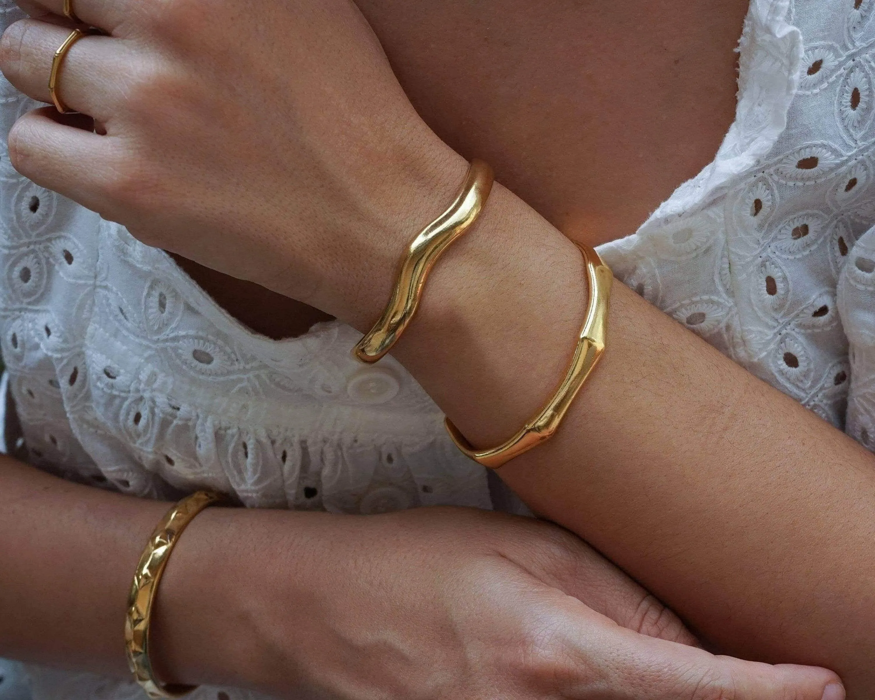 Gold Bold Angular-Shaped Cuff