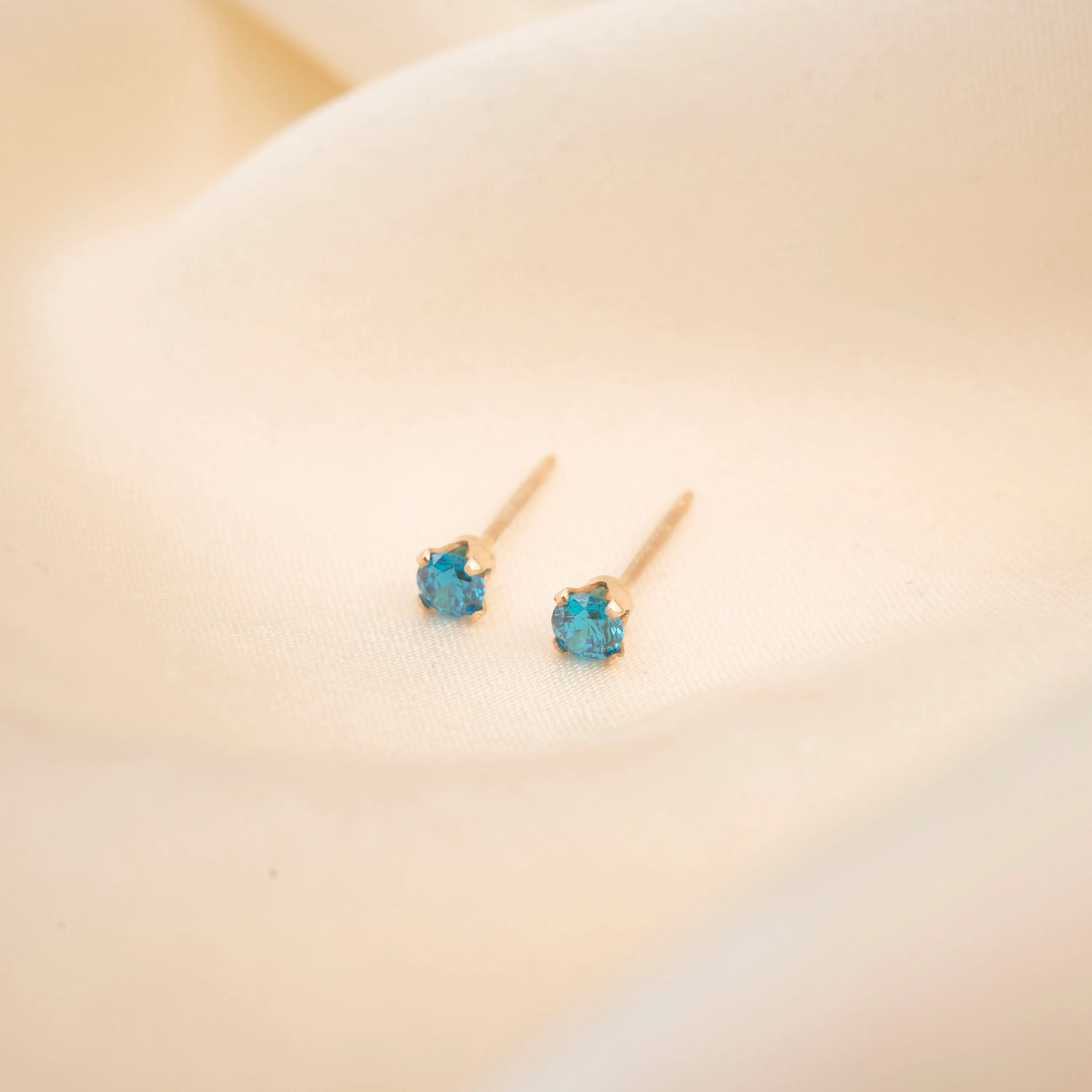 Gold Filled Crystal Birthstone Studs