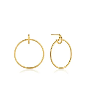 Gold Front Hoop Earrings