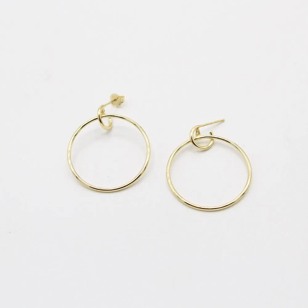 Gold Front Hoop Earrings