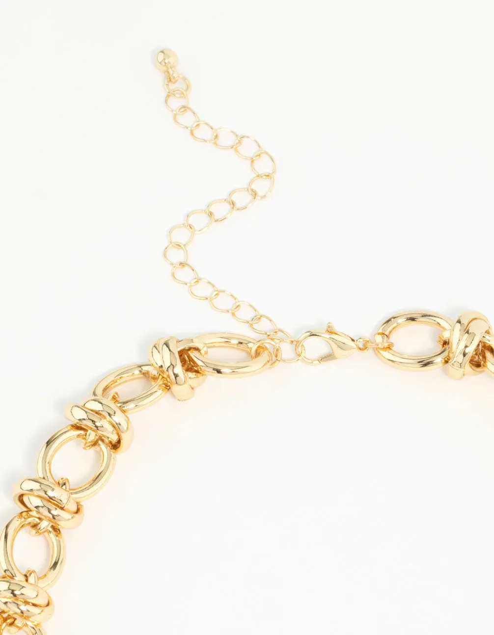 Gold Plated Knotted Chain Necklace