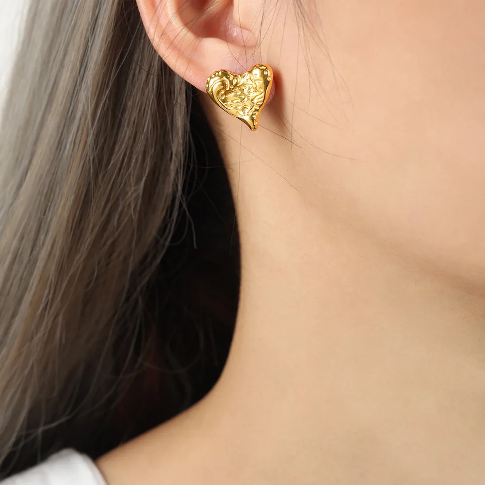 Golden Peach Drop Earrings - Chic European and American Style Jewelry for Women