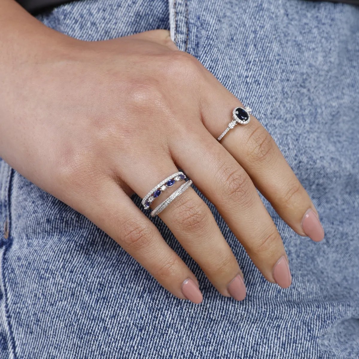 Graceful Twin Emerald and Diamond Ring