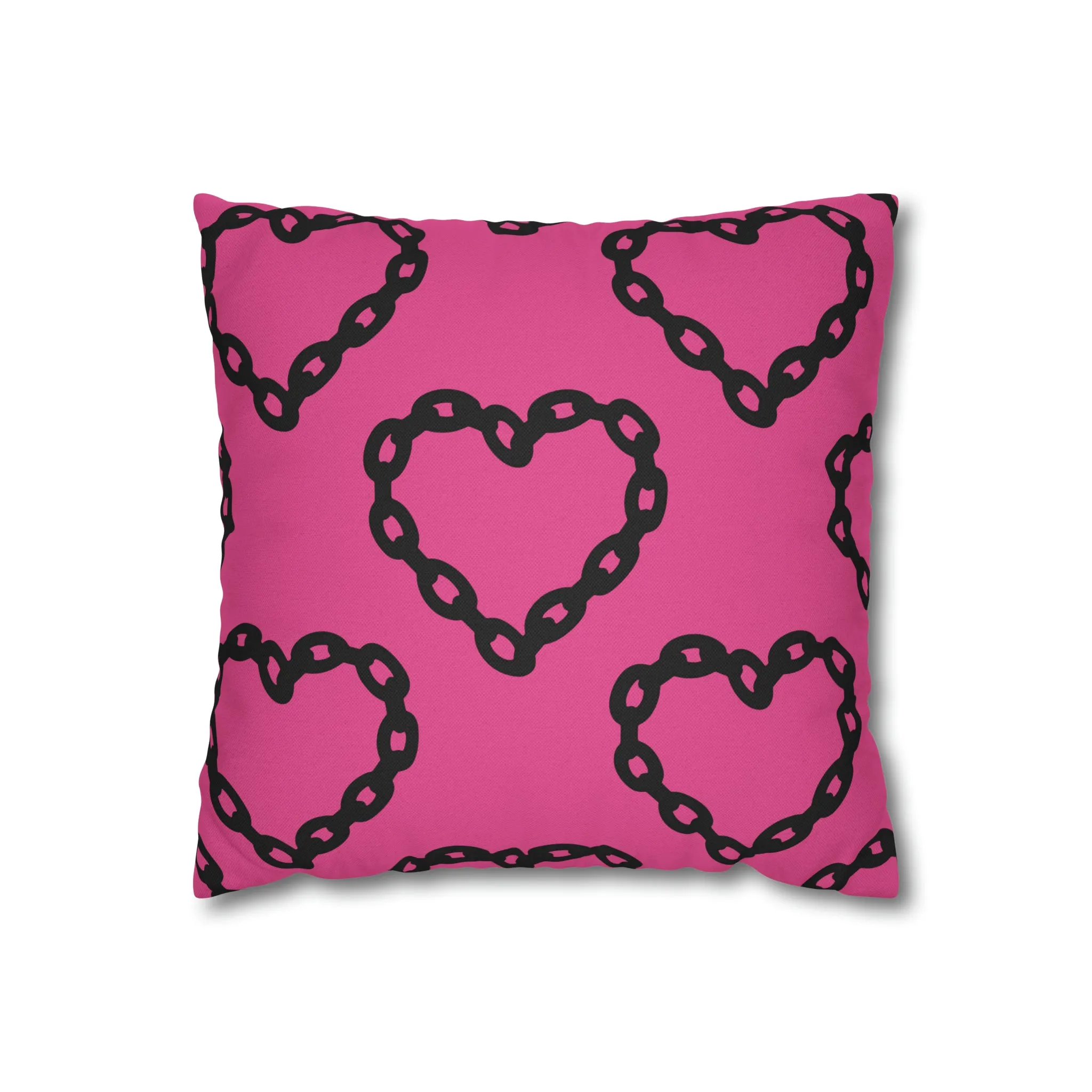 Heart with Chains Pillow Cover, Trendy Pillow Cover, College Pillow Cover