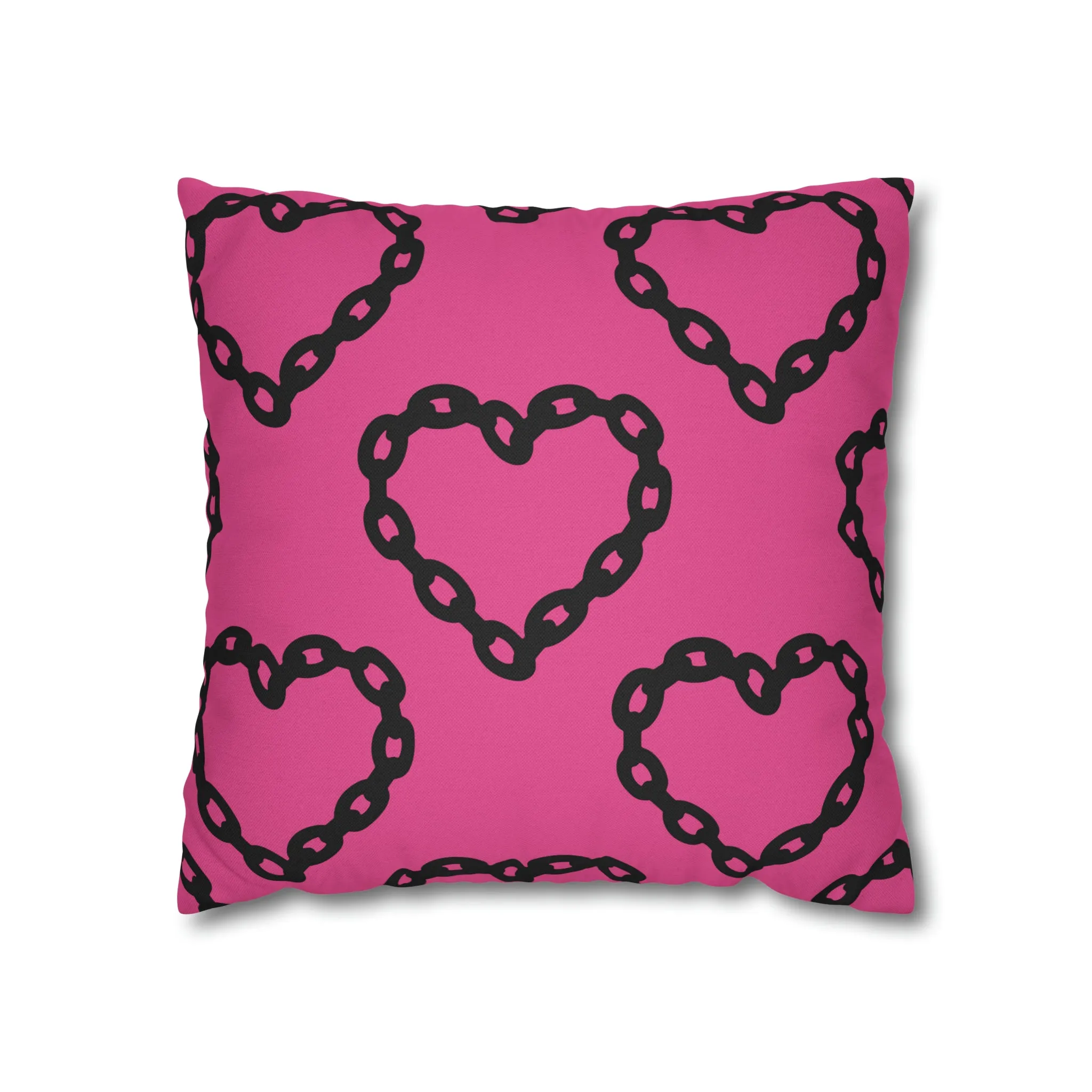 Heart with Chains Pillow Cover, Trendy Pillow Cover, College Pillow Cover