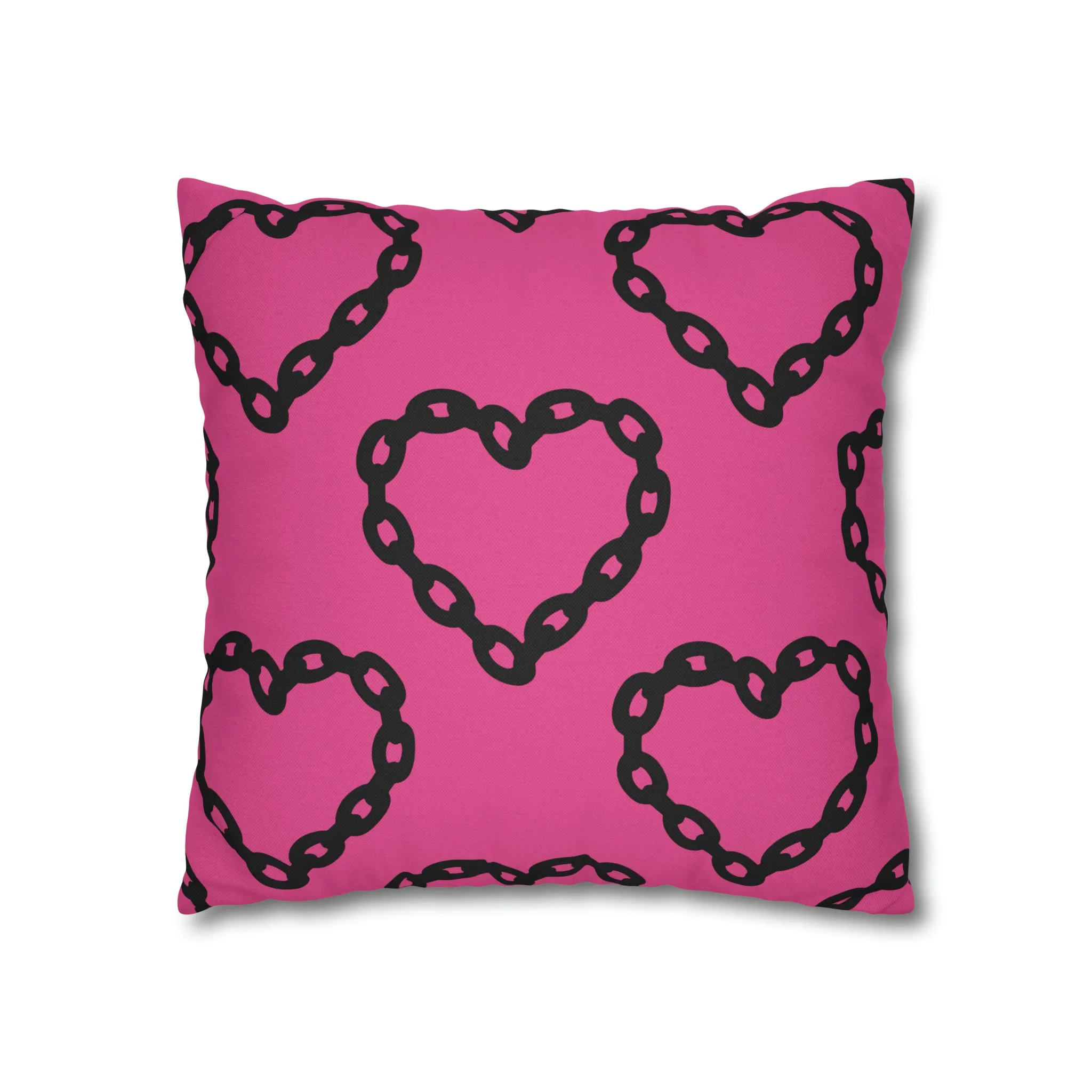 Heart with Chains Pillow Cover, Trendy Pillow Cover, College Pillow Cover