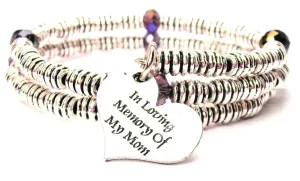 In Loving Memory Of My Mom Curly Coil Wrap Style Bangle Bracelet