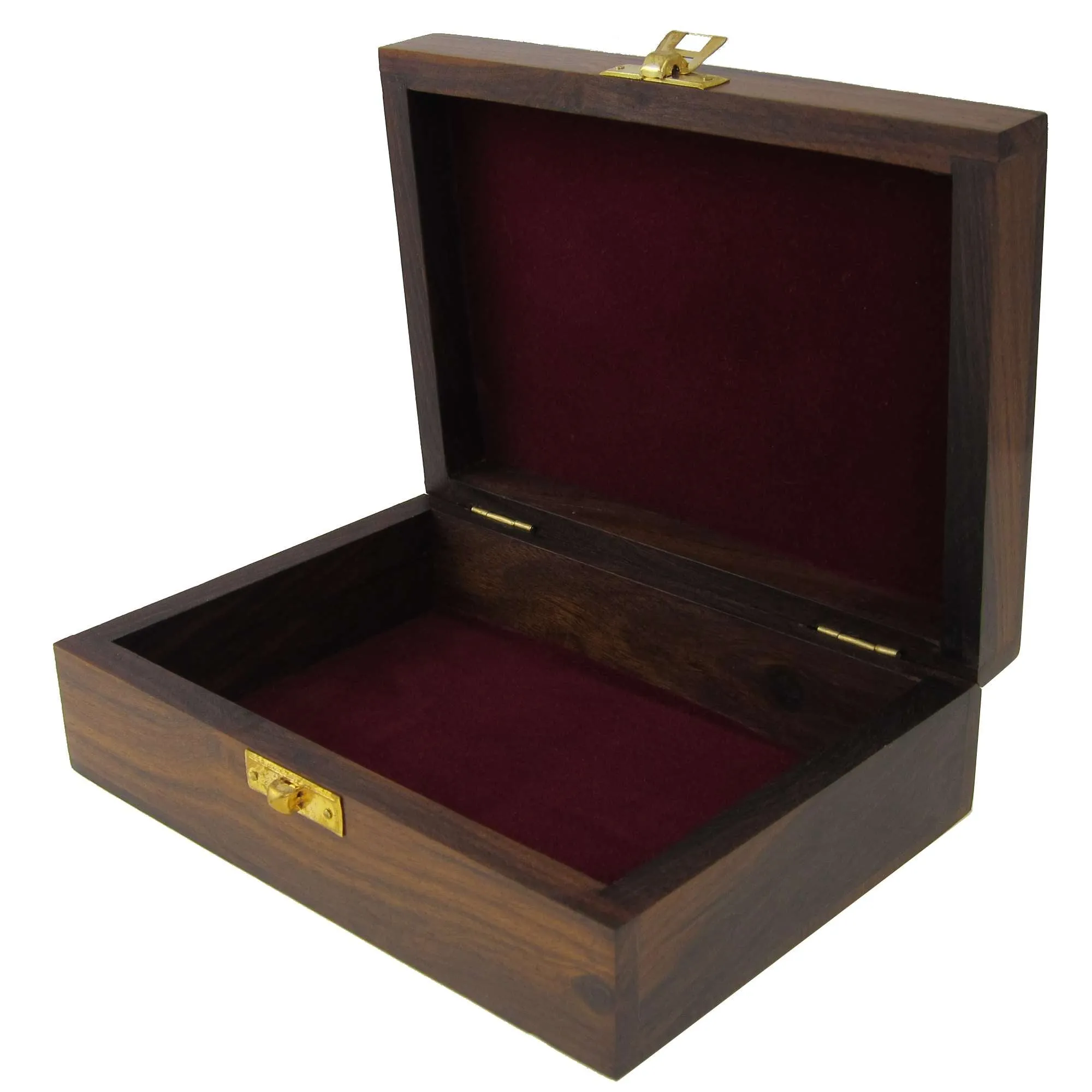 Indian Jewelry Holder - 7 x 5 x 2.3 Inch Large Wood Box - Jewelry Boxes for Bracelet - Gift for Mom