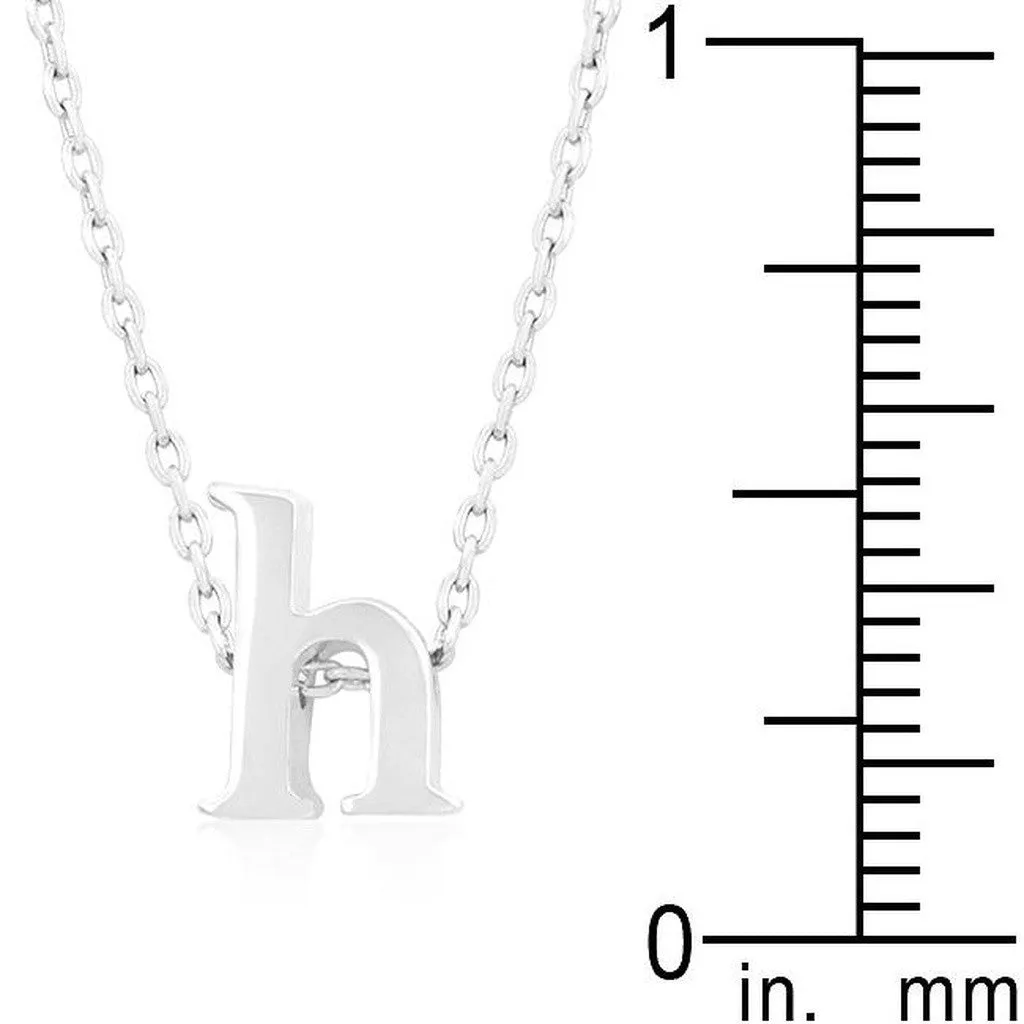 Initial H Silver Pendant