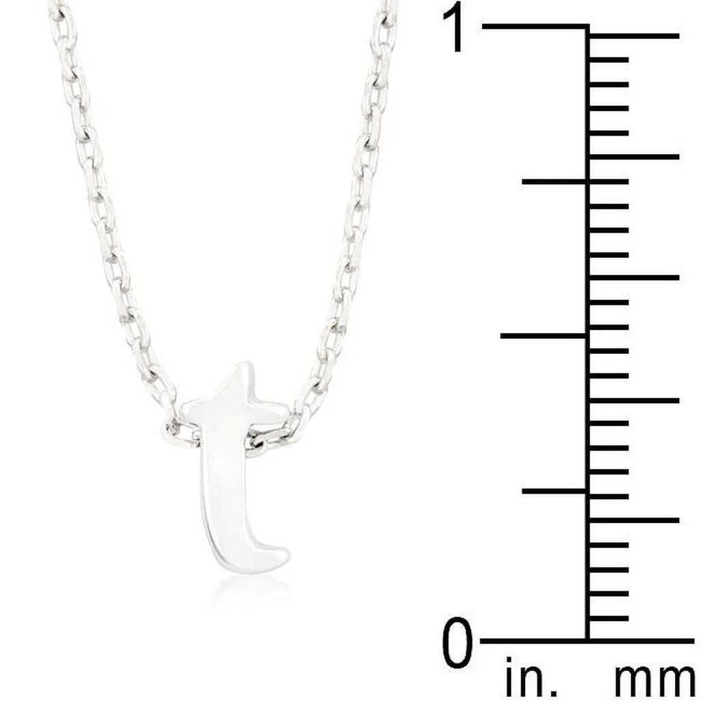 Initial T Silver Pendant