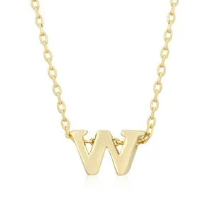 Initial W Gold Pendant