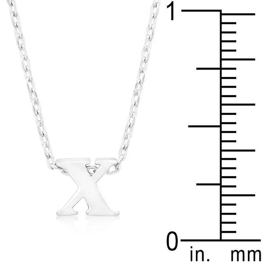 Initial X Silver Pendant