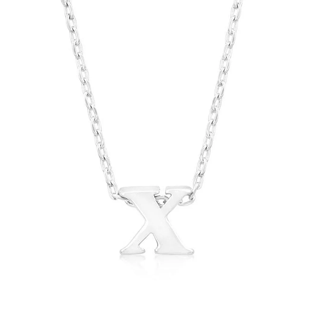 Initial X Silver Pendant