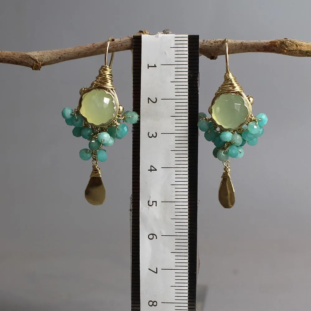 Jade Amazonite Goddess Earrings