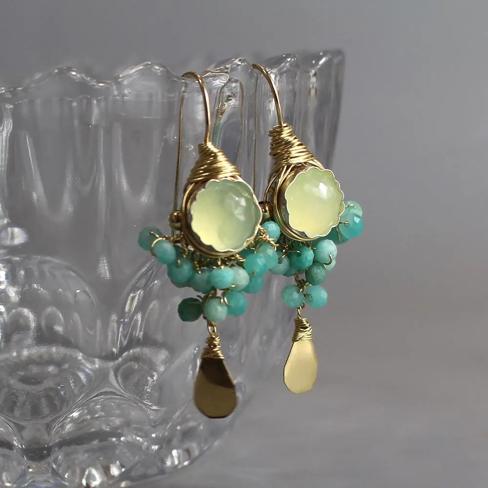 Jade Amazonite Goddess Earrings