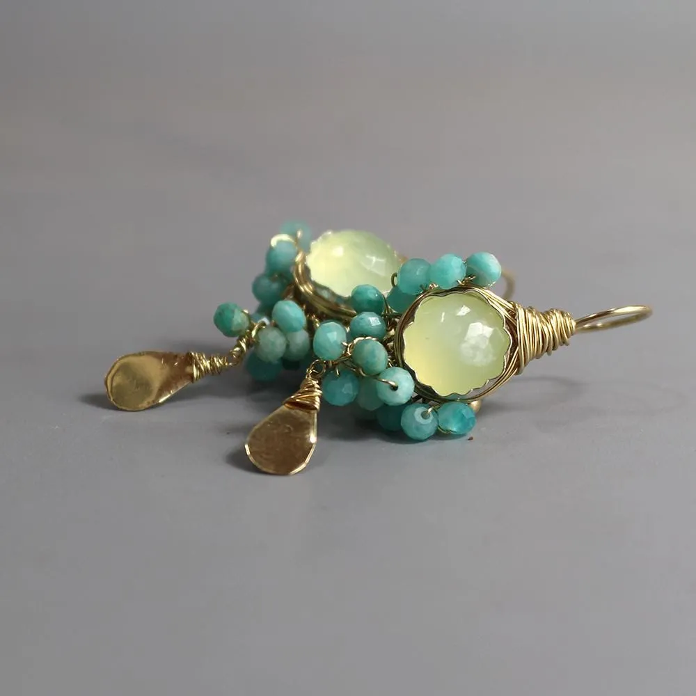 Jade Amazonite Goddess Earrings