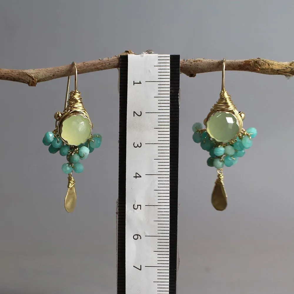 Jade Amazonite Goddess Earrings