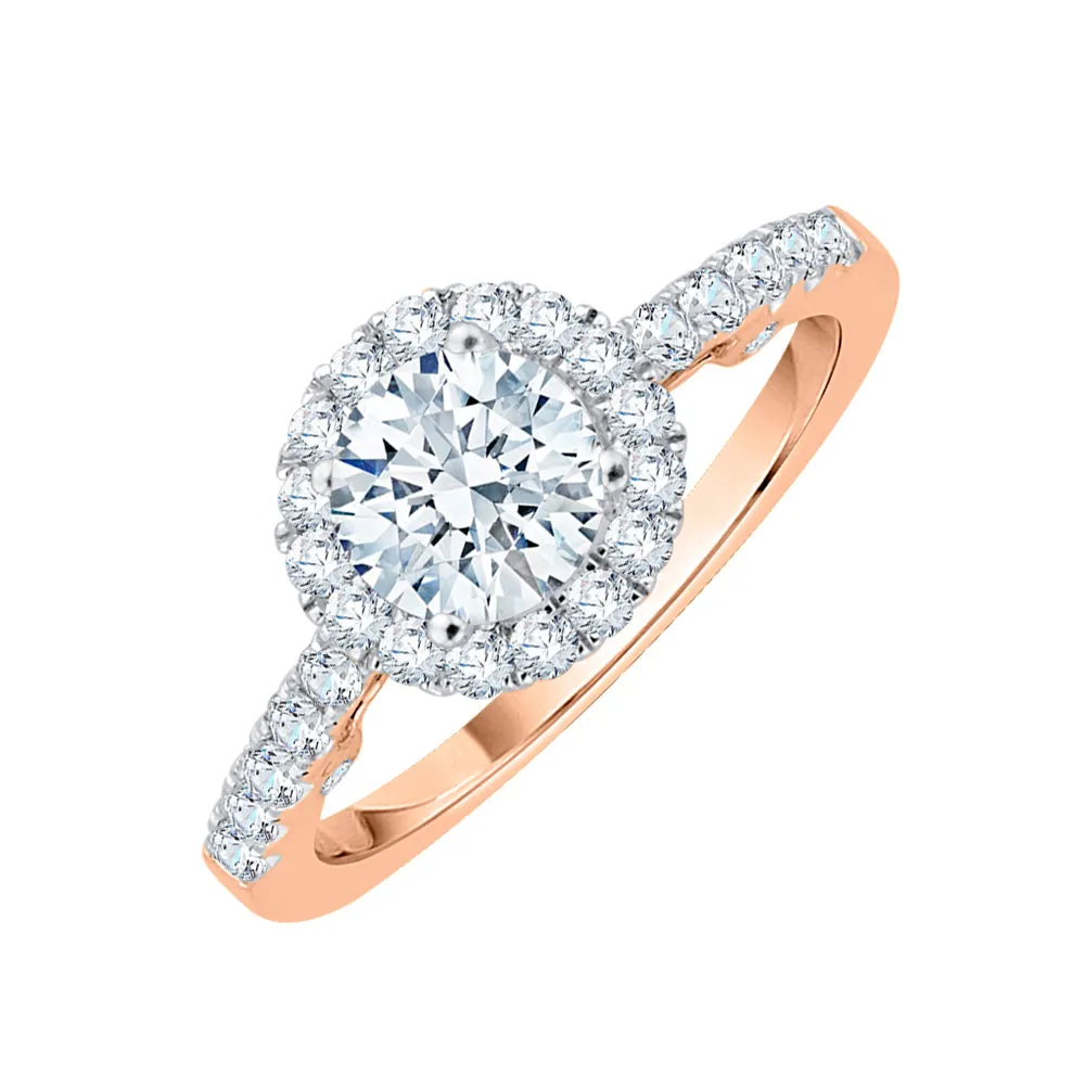 KATARINA 1 1/2 cttw Diamond Halo Engagement Ring