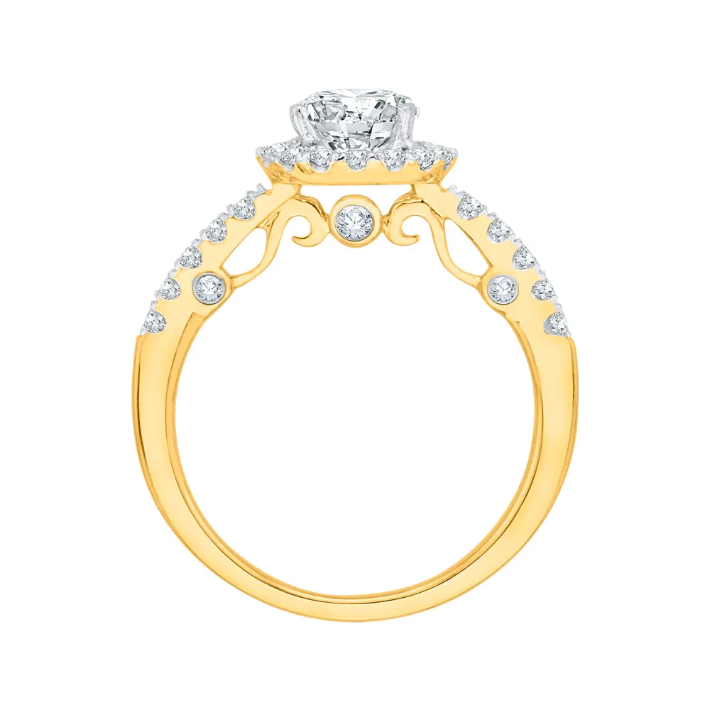 KATARINA 1 1/2 cttw Diamond Halo Engagement Ring