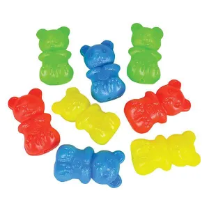 Kicko Blow Mold Bear Toy- 144 Pieces of Mini Plastic Teddy Bears- Assorted Neon Bear