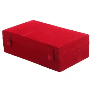 Kuber Industries Wooden Two Rod Velvet Rectangular Bangle Storage Box (Maroon, CTKTC22732)