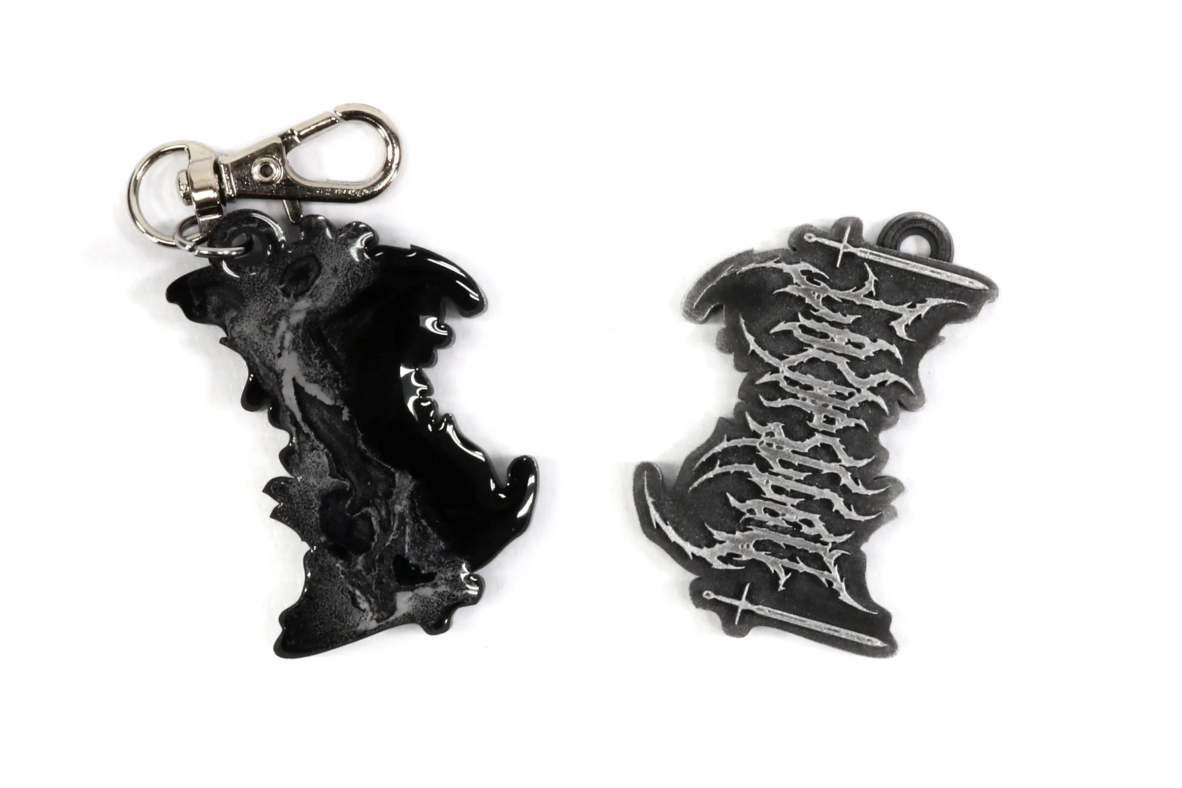 Lainpilled Metal Text Keychain / Necklace - Anime Merch