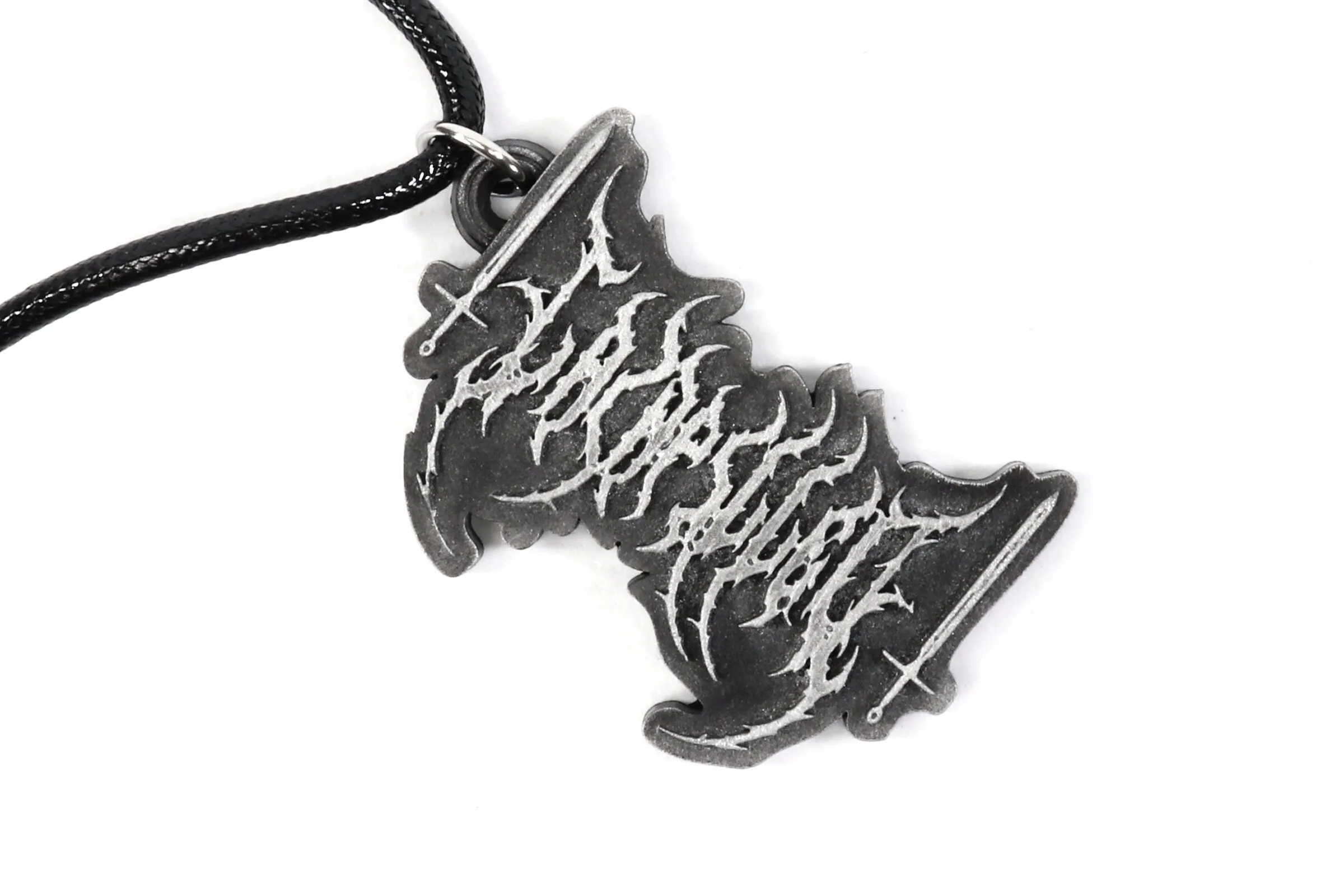 Lainpilled Metal Text Keychain / Necklace - Anime Merch