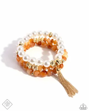 Marbled Mirage - Orange Bracelet - Paparazzi Accessories